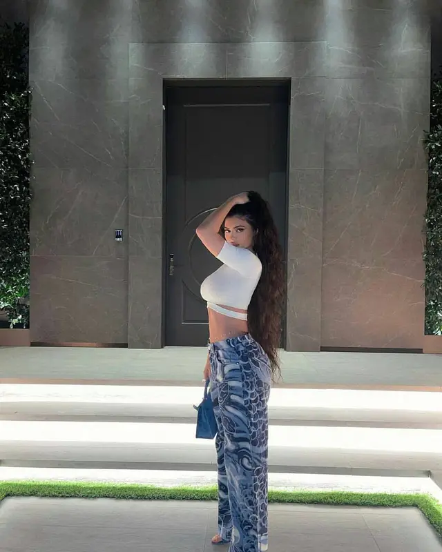 Kylie Jenner outfit in Hermes, La Manso, and Femme Shoes, 2021