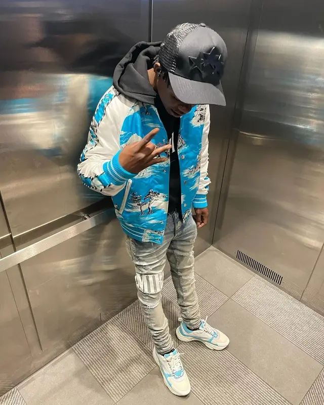 Jackboy outfit in Dior and Amiri, 2021