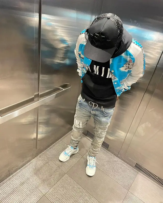 Jackboy outfit in Dior and Amiri, 2021