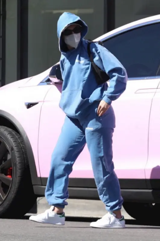Addison Rae outfit in Madhappy, Adidas, and Prada, 2021