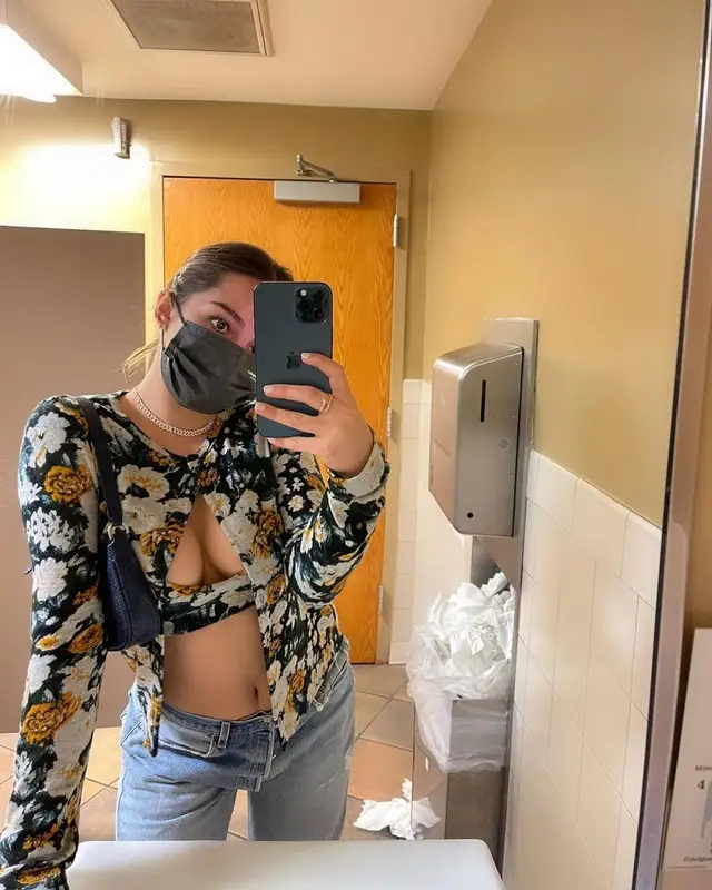 Addison Rae outfit in Leset, By Far, and Evolve Together, 2021