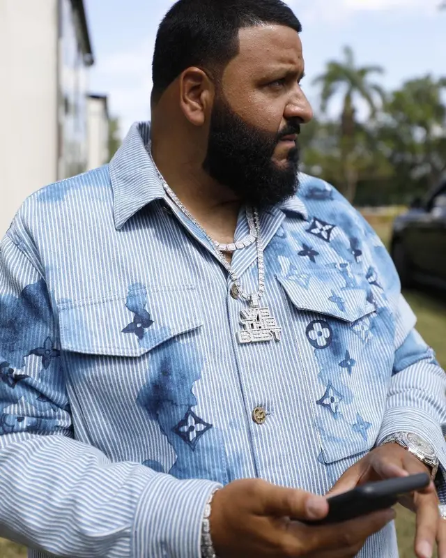 DJ Khaled outfit in Louis Vuitton, Casablanca, and Jordan, 2021