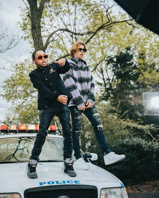 The Kid Laroi outfit in Natasha Zinko, Amiri, and Nike, 2021
