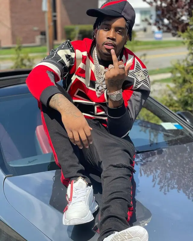 Fivio Foreign outfit in Amiri and Fendi, 2021