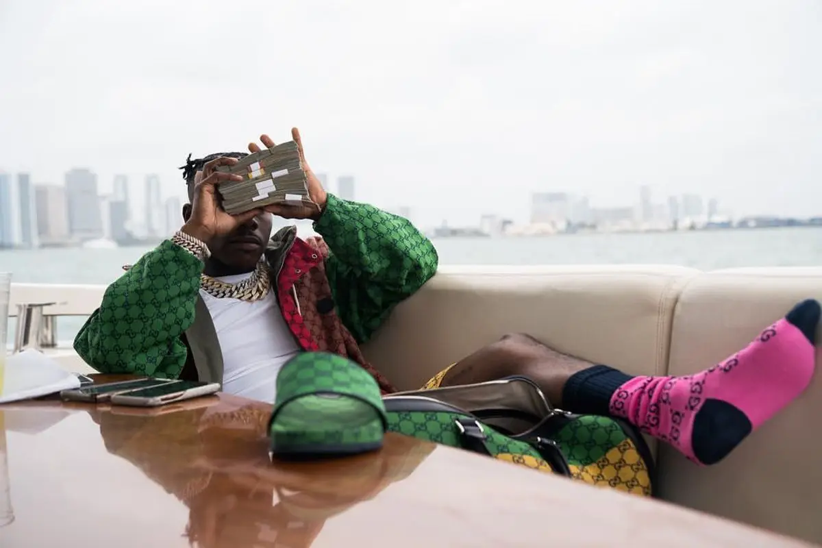 DaBaby outfit in Gucci, 2021