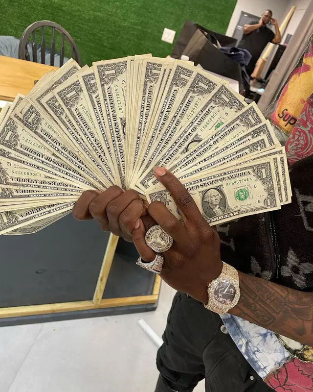 Polo G outfit in Supreme, Amiri, and Jordan, 2021