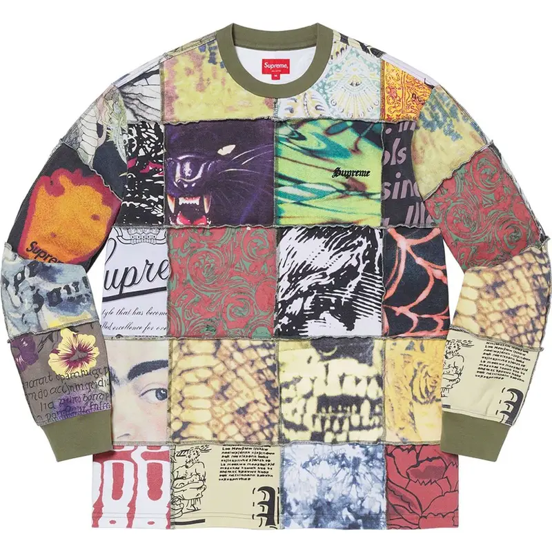 Supreme Mosaic Patchwork Long Sleeve Top | WHAT'S ON THE STAR?