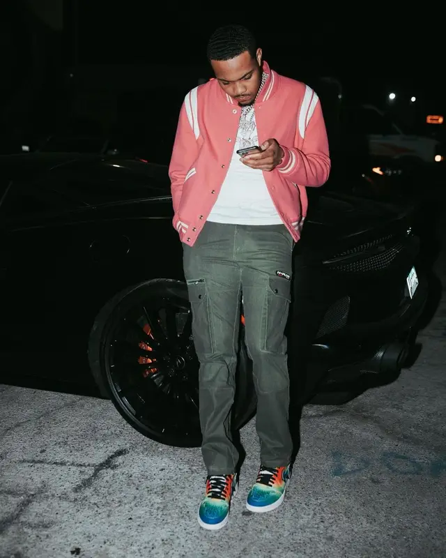 G Herbo outfit in Saint Laurent, Hypland, and J Balvin Merch, 2021