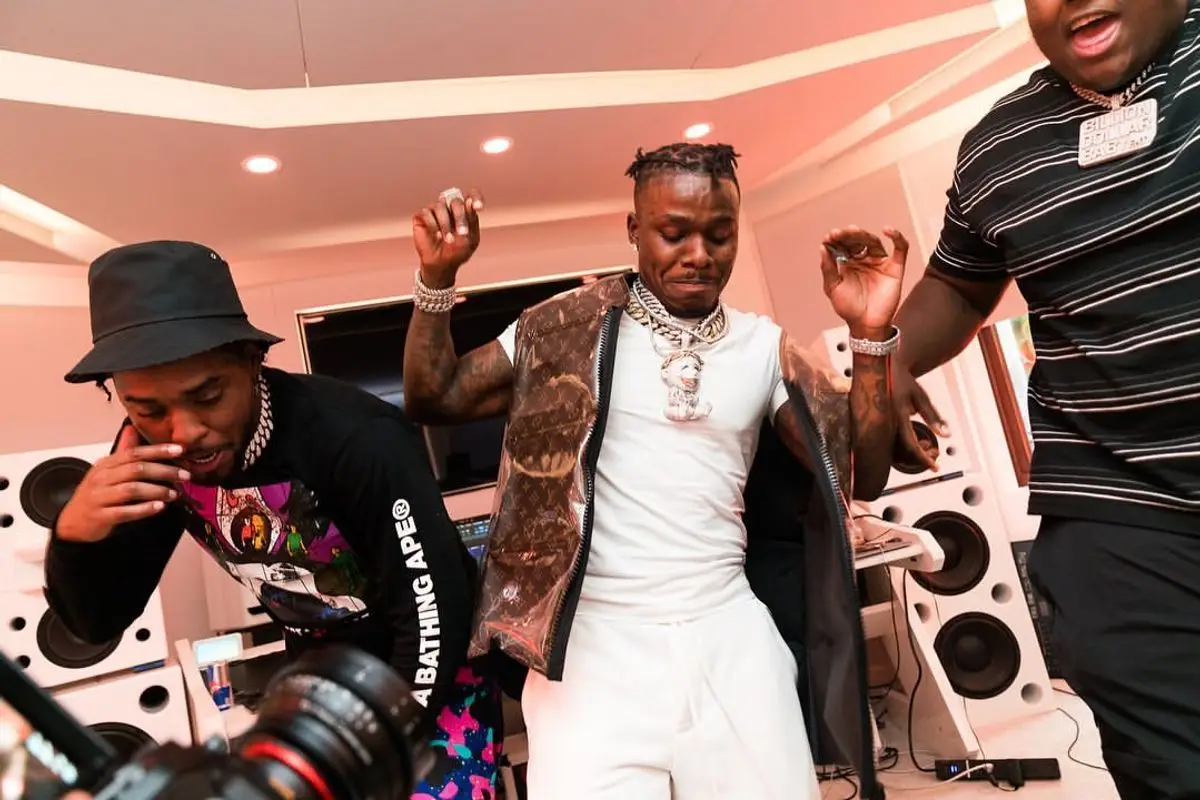 DaBaby outfit in Louis Vuitton, 2021