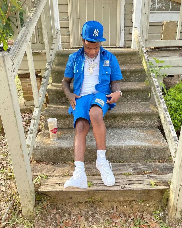 Rylo Rodriguez outfit in New Era, True Freshman, and Nike, 2021