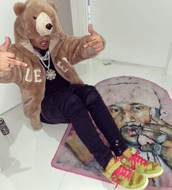 Smokepurpp outfit in Dolce & Gabbana, Gucci, and Balenciaga, 2021