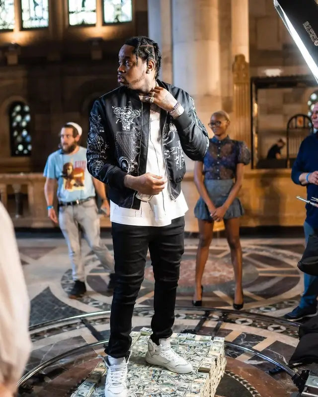 Fivio Foreign outfit in Givenchy and Amiri, 2021