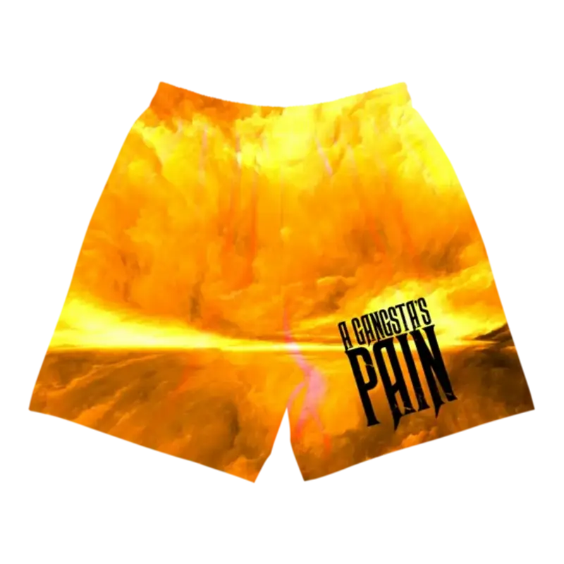 Moneybagg Yo Merch A Gangsta's Pain Sunset Shorts $45