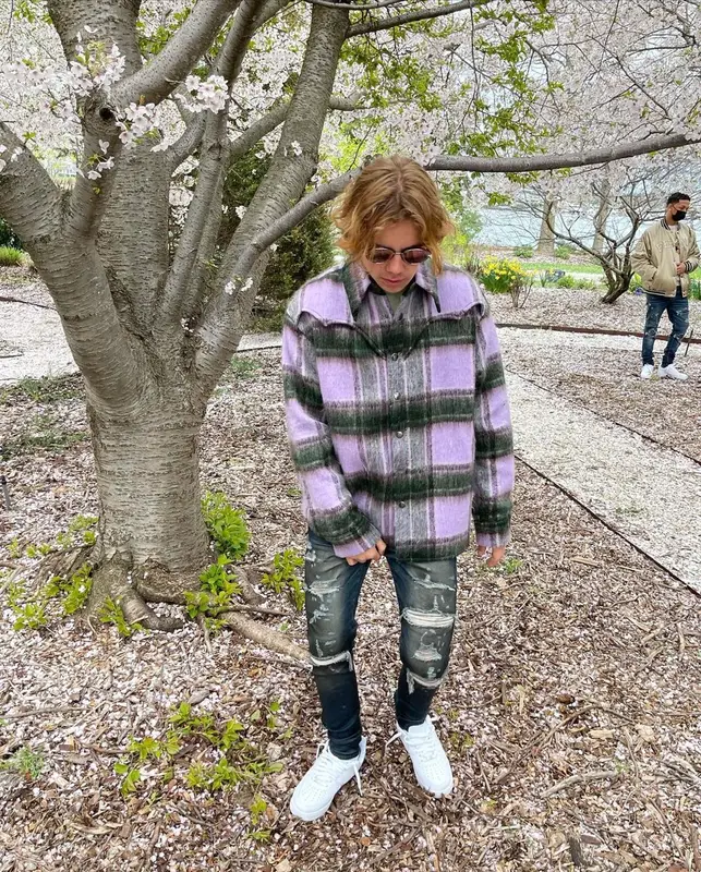 The Kid Laroi outfit in Natasha Zinko, Amiri, and Gucci, 2021