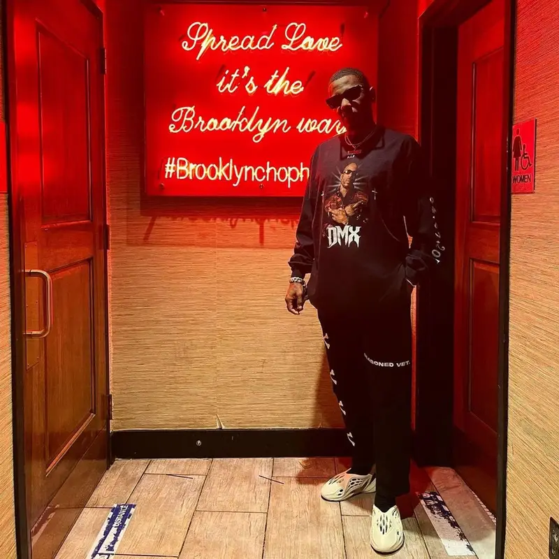 Fabolous outfit in Yeezy, Louis Vuitton, and Balenciaga, 2021