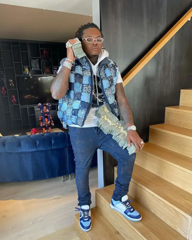 Gunna outfit in Kapital, Chanel, and Cartier, 2021