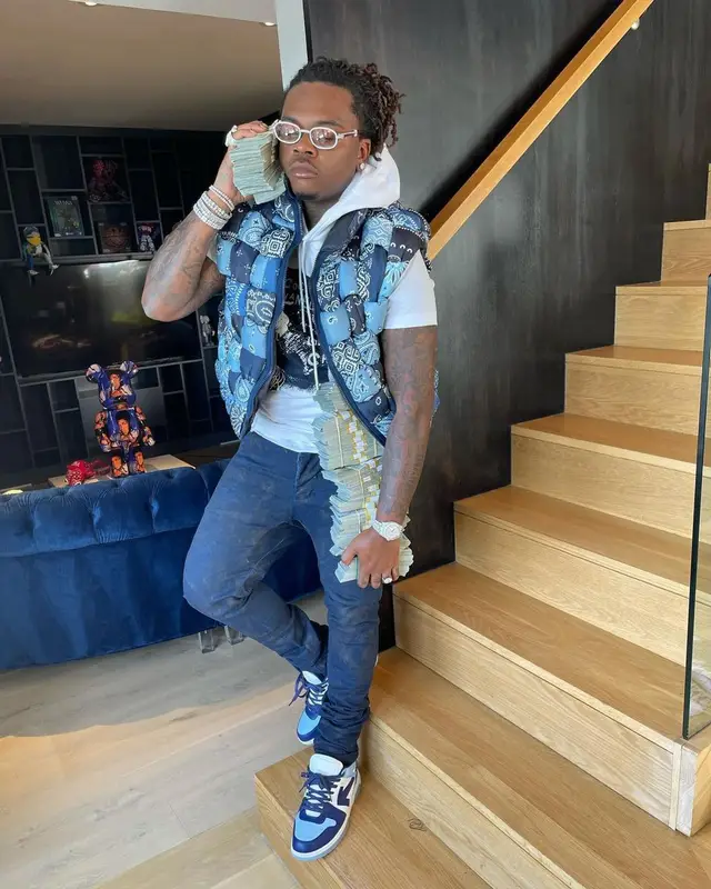 Gunna outfit in Kapital, Chanel, and Cartier, 2021