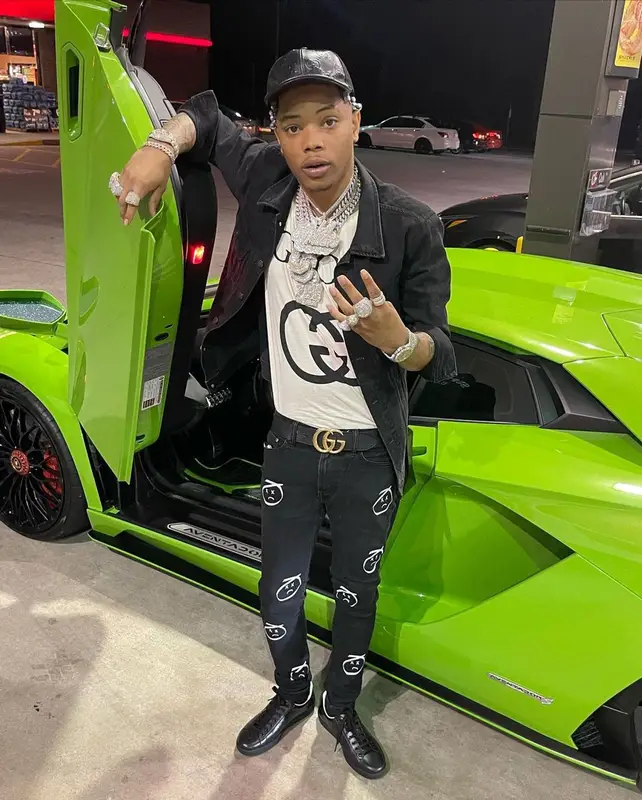 Lil Migo outfit in Supreme, Don't Let Mom Find Out, and Gucci, 2021