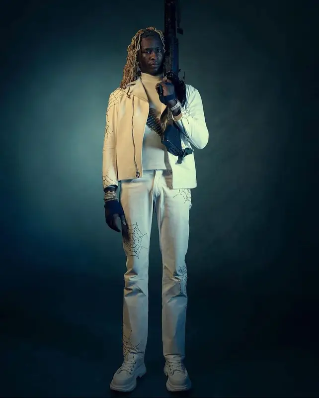 Young Thug outfit in Hounds, 2021