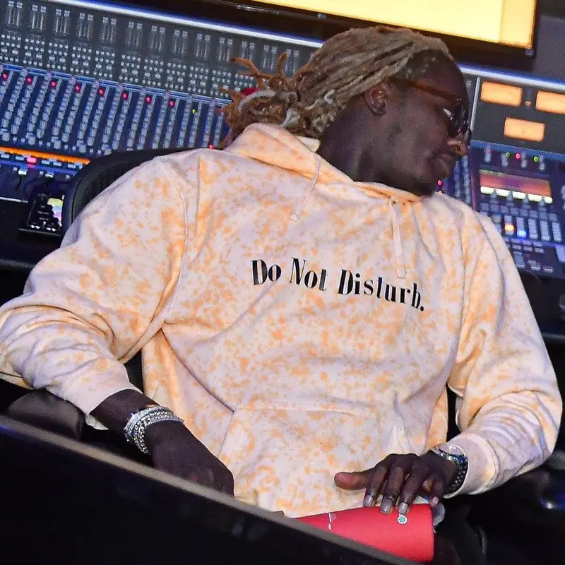 Young Thug outfit in Do Not Disturb., 2021