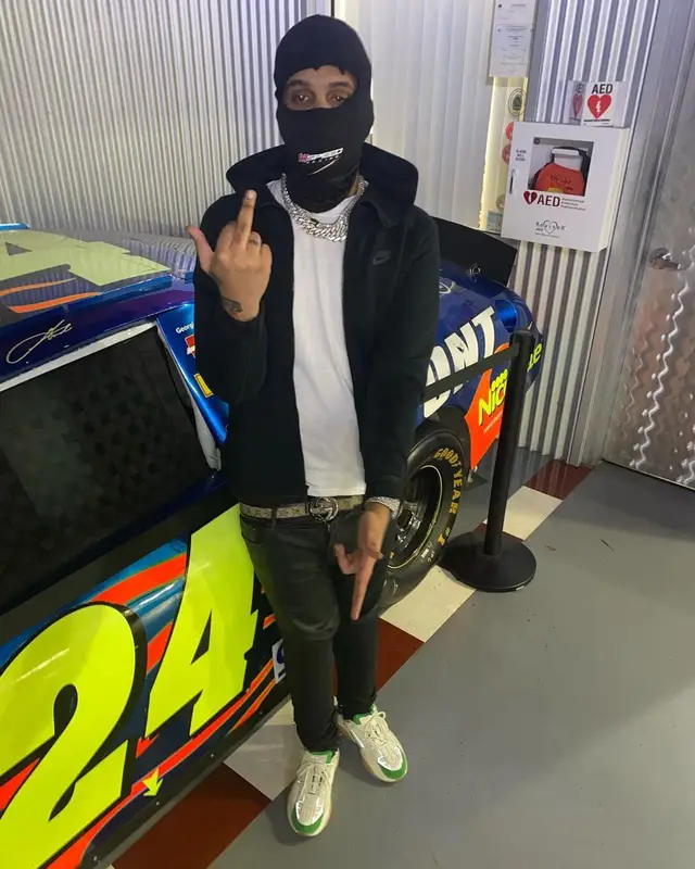 Smokepurpp outfit in Nike, Amiri, and Gucci, 2021