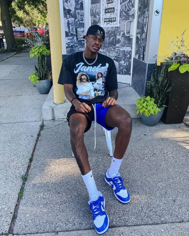Jarred Vanderbilt outfit in Grace Court Co and Nike, 2020
