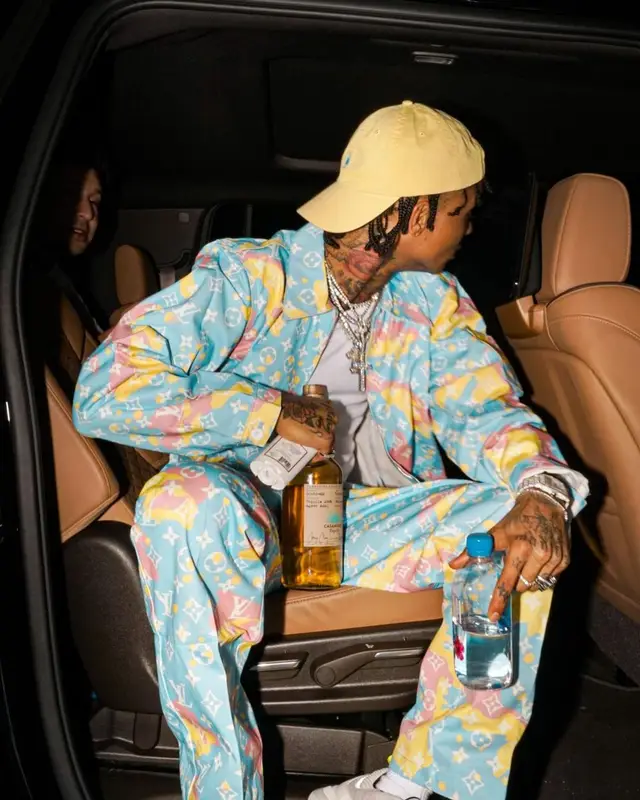 Swae Lee outfit in Bravest Studios, Dior, and Polo Ralph Lauren, 2021