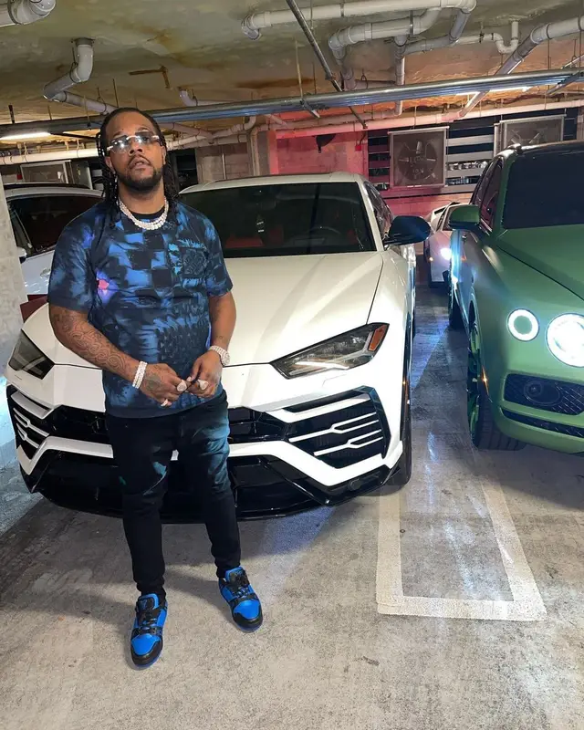Rowdy Rebel outfit in Louis Vuitton, Amiri, and Cartier, 2021