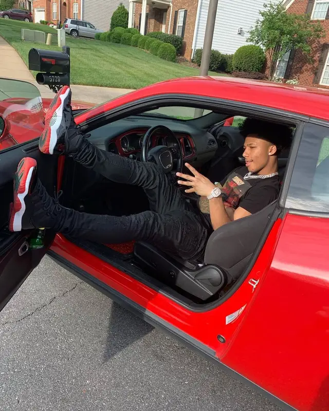 Mikey outfit in Never Broke Again, Jordan, and PSD, 2021