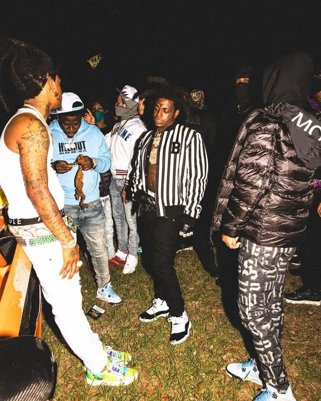 Kodak Black outfit in Balmain, Louis Vuitton, and Calvin Klein, 2021