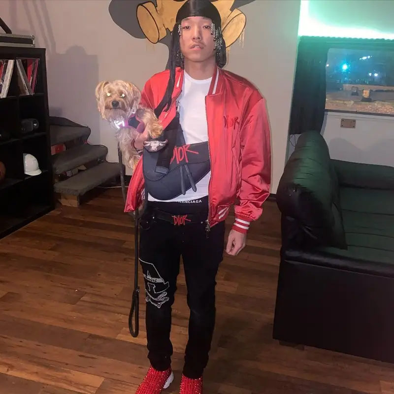 Lil Wavey outfit in Dior, Shawn, and Balenciaga, 2021