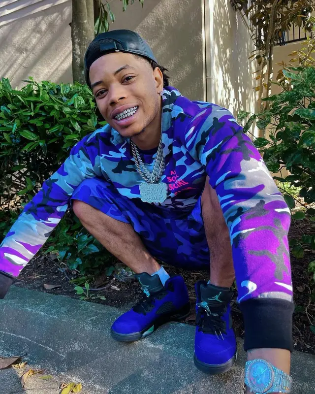 Lil Migo outfit in Anti Social Social Club, Niamer, and Jordan, 2021