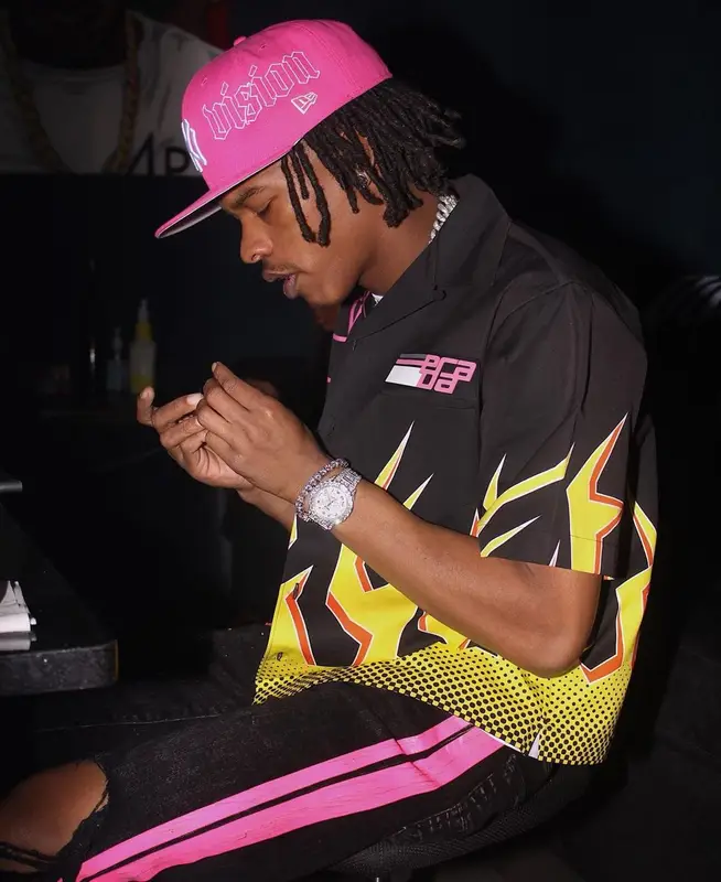 Lil Baby outfit in Prada, Amiri, and Nike, 2021