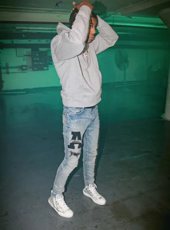 A Boogie Wit Da Hoodie outfit in Kenzo, Amiri, and Dior, 2021