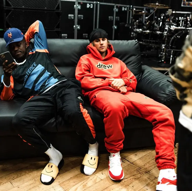 Justin Bieber outfit in Drew House and Nike, 2021