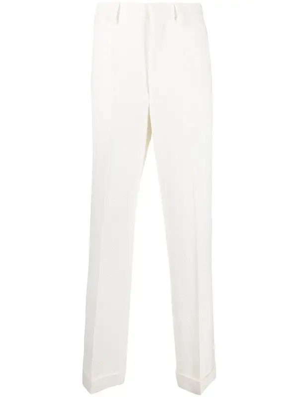 Casablanca Straight Leg Silk White Trousers $1438