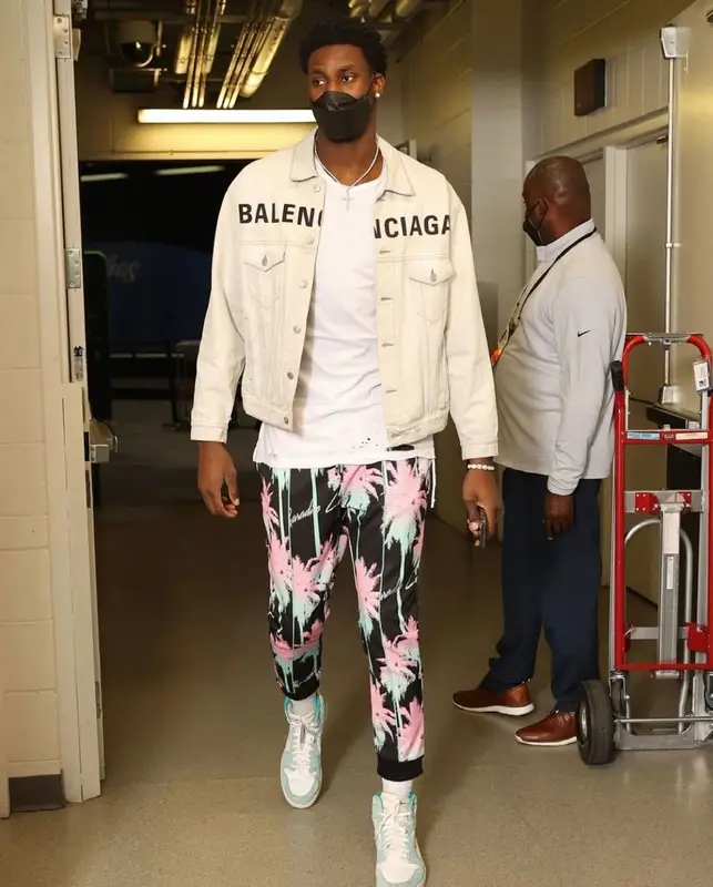 Jaren Jackson Jr. outfit in WESC, 2021