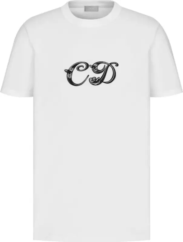 Dior CD White Cotton Jersey T-Shirt $790