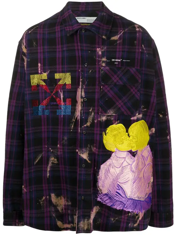 Off white purple shirt Clearance