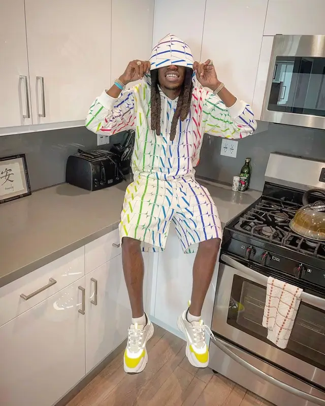 Foolio outfit in Valentino and Dior, 2021
