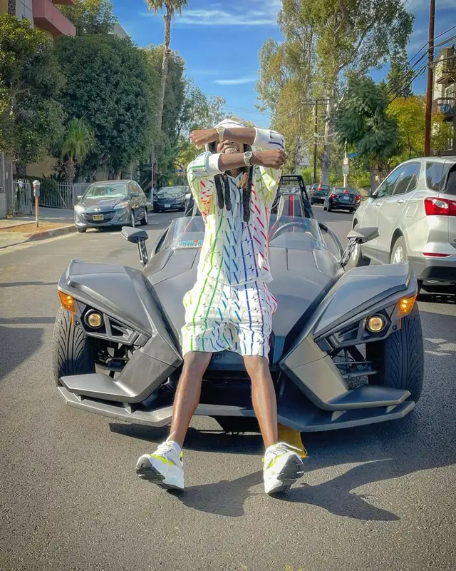 Foolio outfit in Valentino and Dior, 2021