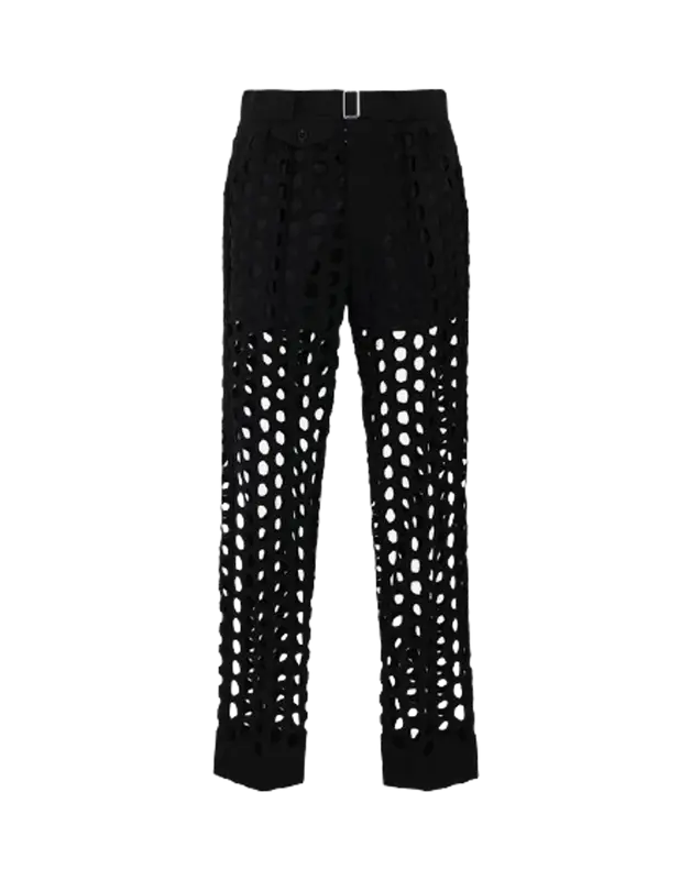 Maison Margiela Allover Punched Hole Trousers $1370