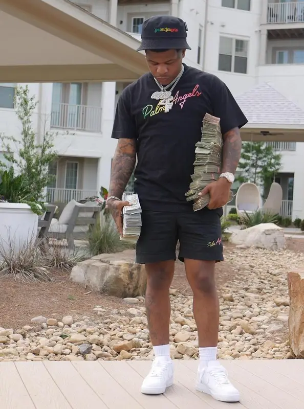 Rylo Rodriguez outfit in Nike and Palm Angels, 2021