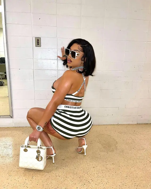 Latto outfit in Dior and Bottega Veneta, 2021