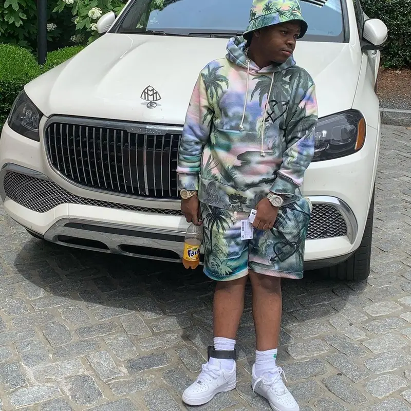 42 Dugg outfit in Nike and Palm Angels, 2021