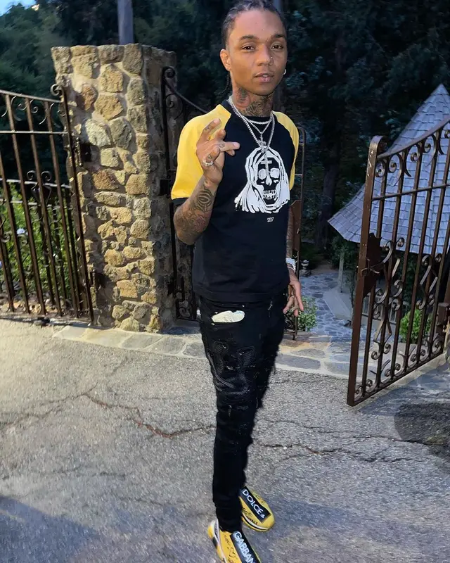 Swae Lee outfit in Amiri and Dolce & Gabbana, 2021