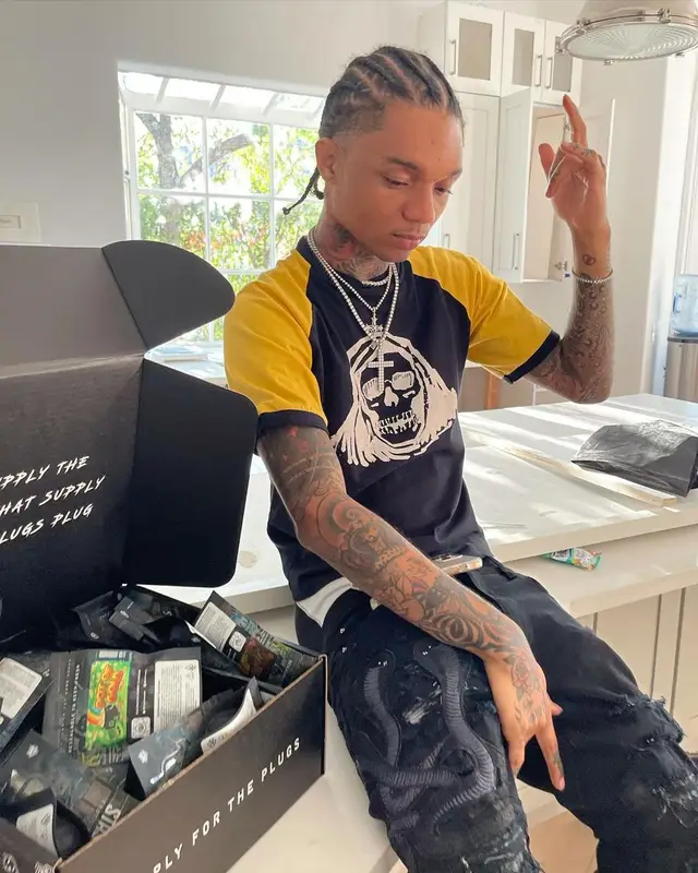 Swae Lee outfit in Amiri and Dolce & Gabbana, 2021