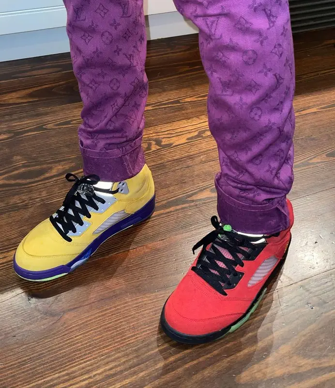 Key Glock outfit in Louis Vuitton, Jordan, and New Era, 2021