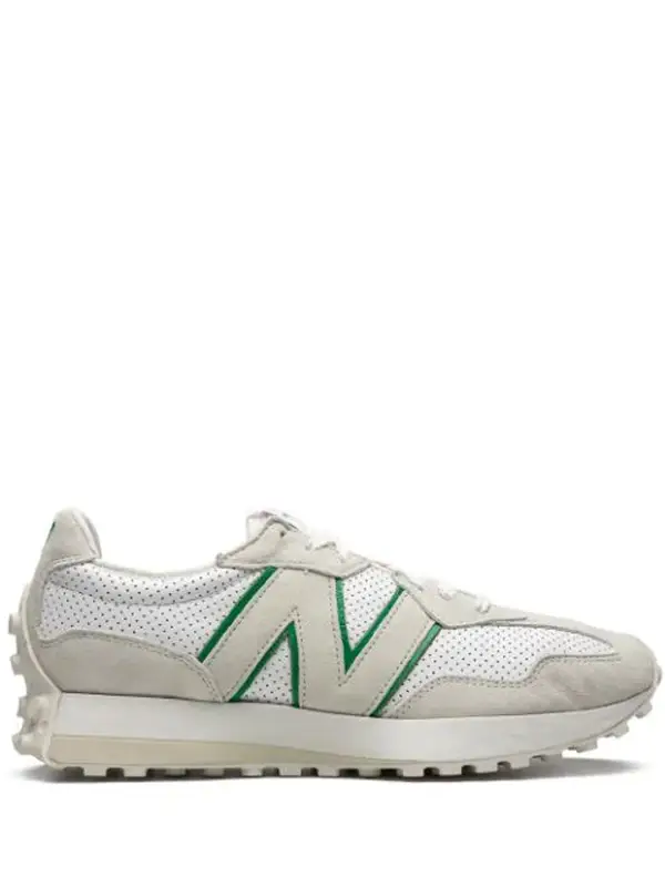 New Balance Suede Trimmed Perforated Leather Sneakers $350