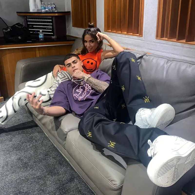 Lunay outfit in Vetements, Travis Scott Merch, and McDonald's Merch, 2021